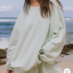 Mint Green Oversized Sweatshirt
